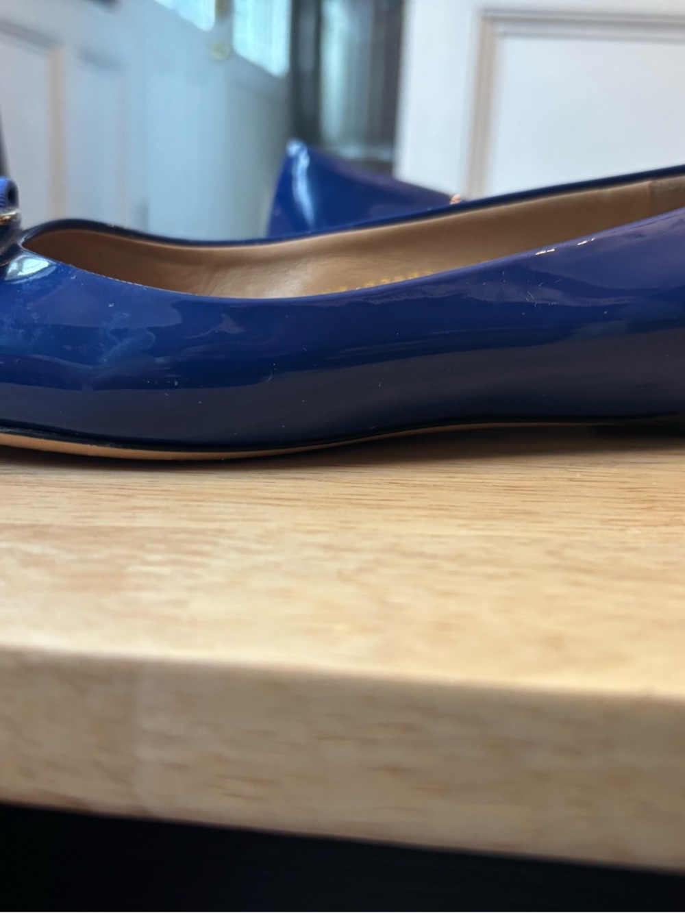 Salvatore Ferragamo Royal Blue Patent Vara Bow Flats sz 6.5 - Picture 5 of 10